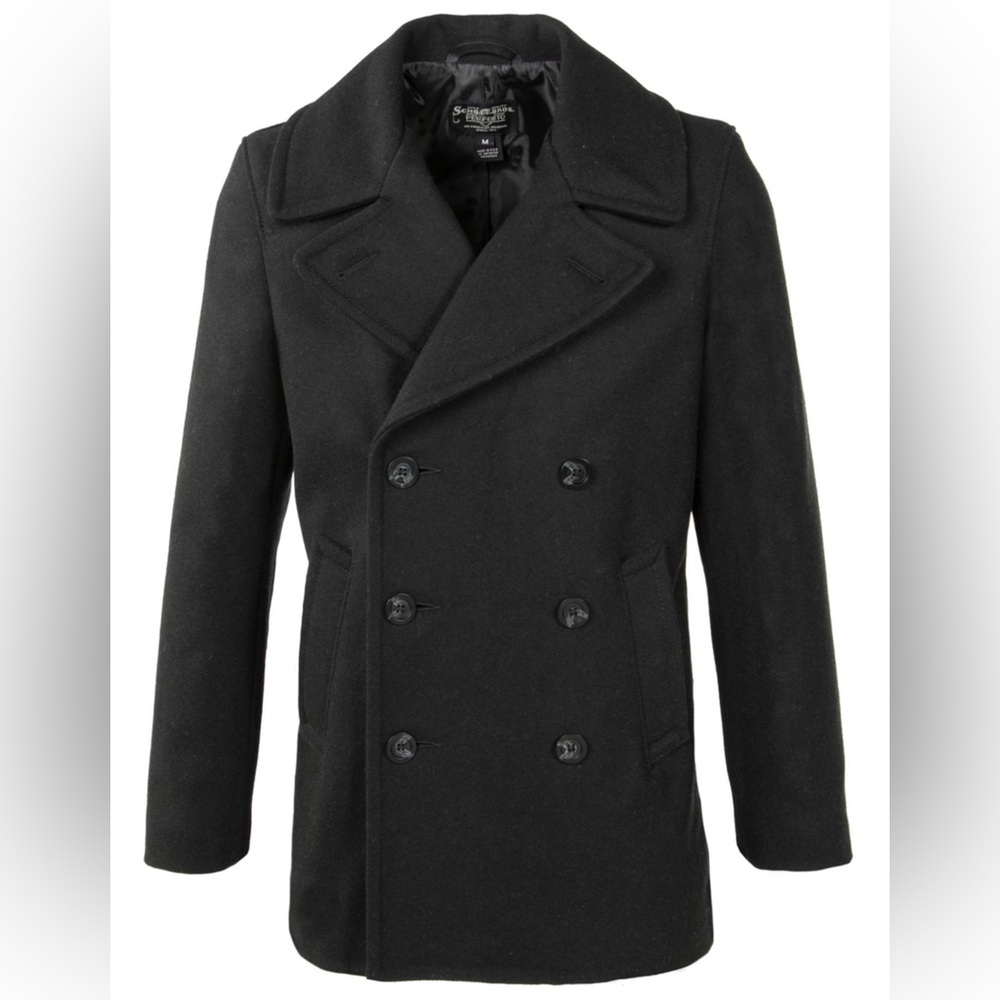 Schott Perfecto 100% Wool Melton Peacoat STYLE: 764
